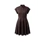 Verrese Dress - Dark Night Brown