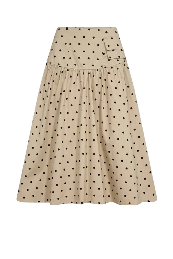 Dottie Skirt - Angora With Black