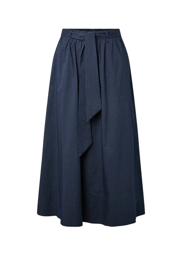 Leona Hw Long Skirt - Story - Navy Blazer / W. Checks