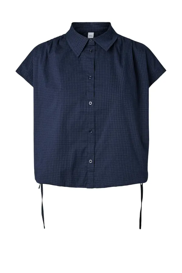 Leona Cs Short Top - Story - Navy Blazer / W. Checks