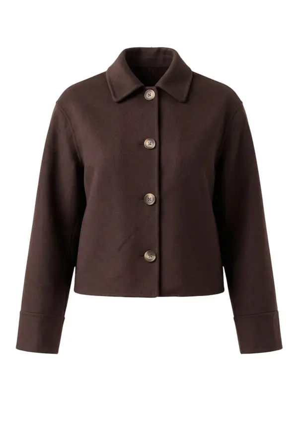 Nicolina Woolblend Jacket - Dark Brown