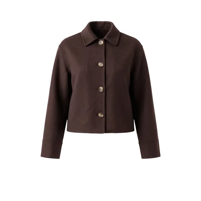 Nicolina Woolblend Jacket - Dark Brown