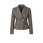 Valia Herringbone Blazer - Dark Brown