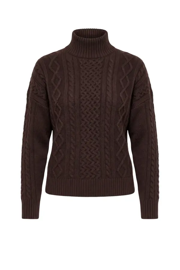 Cesare Turtle Neck - Dark Brown