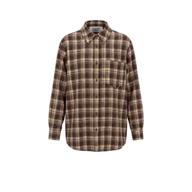 Blouses Shirt - Check Coffee