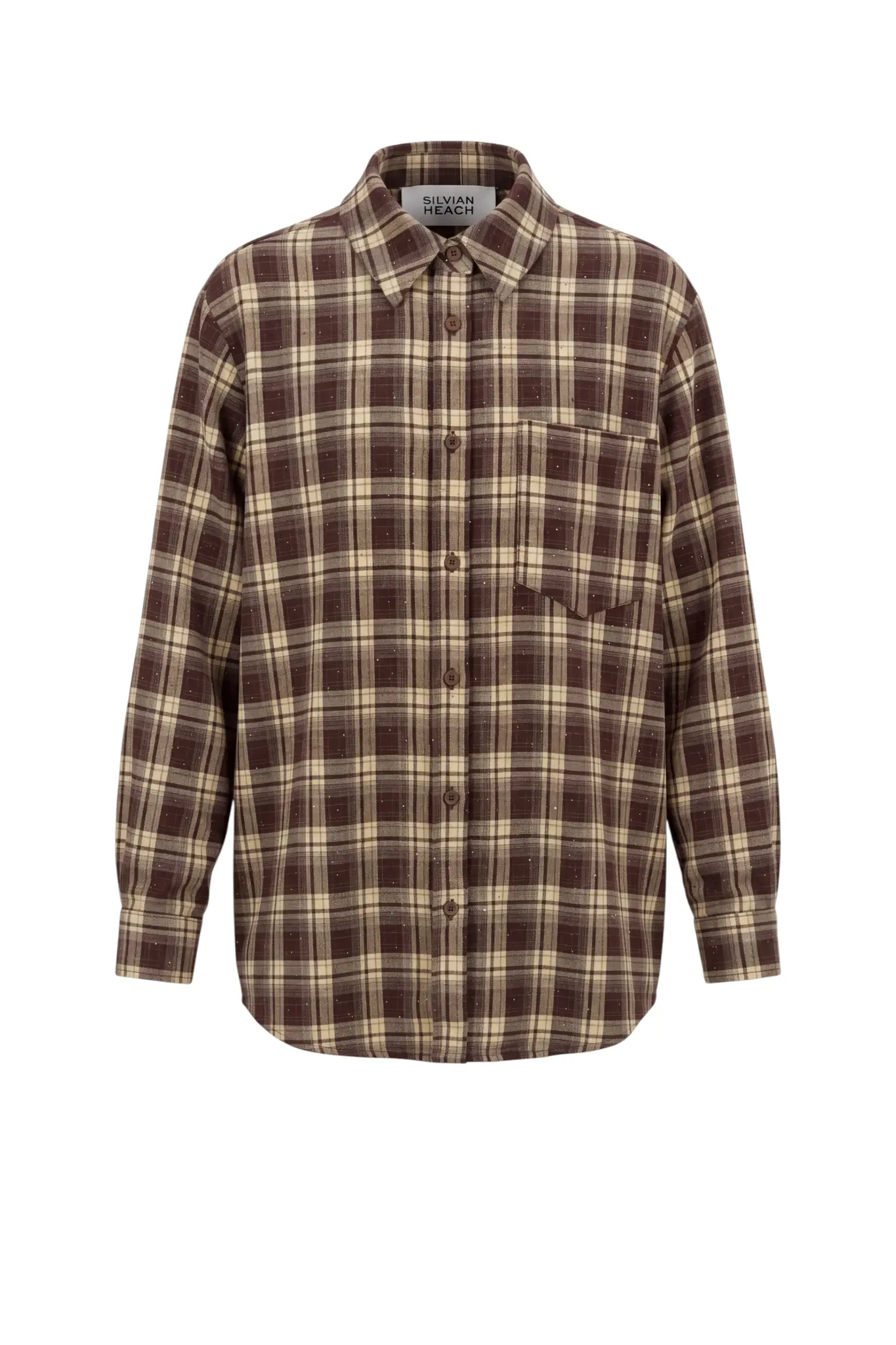 Blouses Shirt - Check Coffee