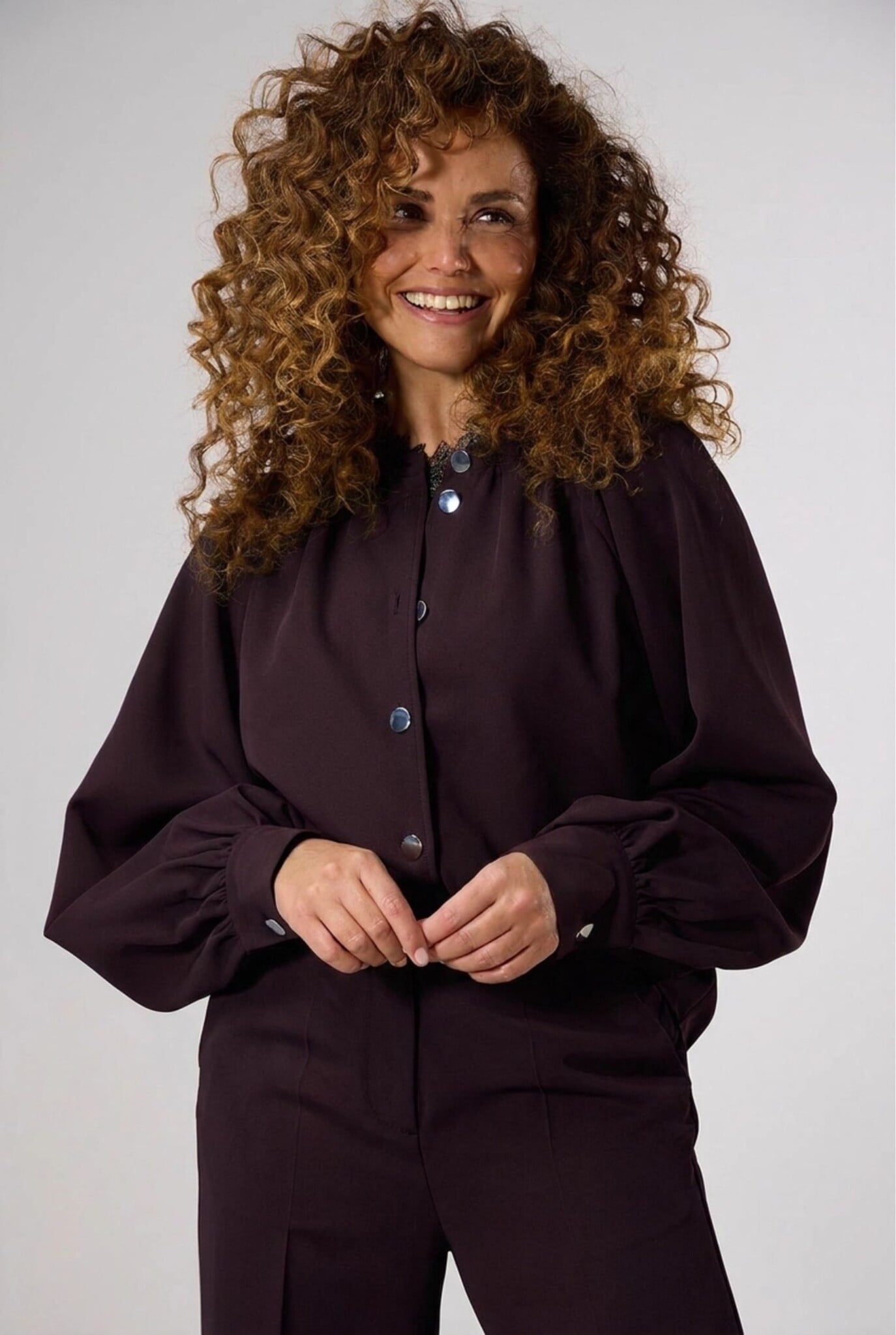 Amanda Blouse - Burgundy
