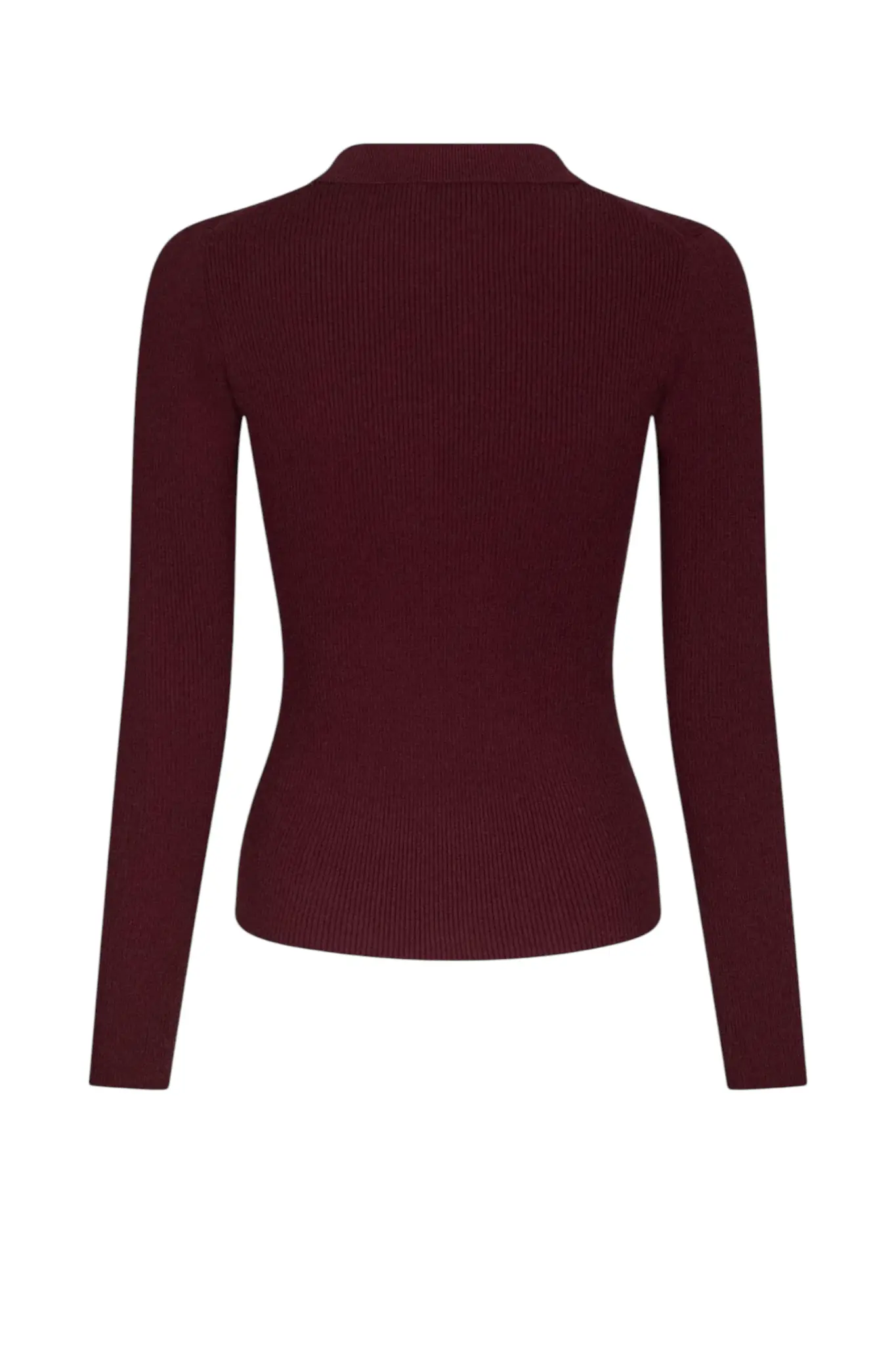 Panama Knit Blouse - Burgundy