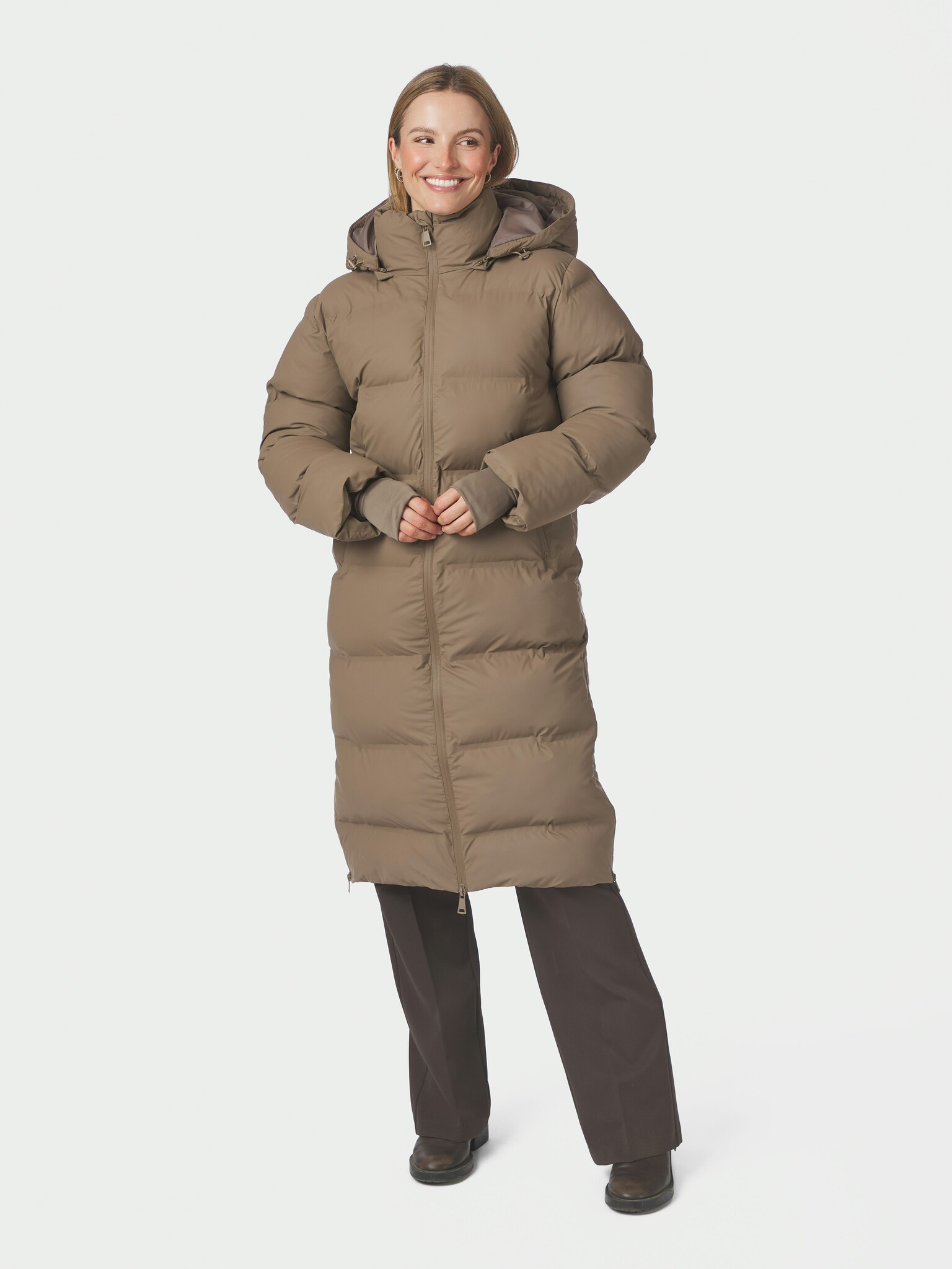Viviana C Puffer Jacket - Dark Taupe