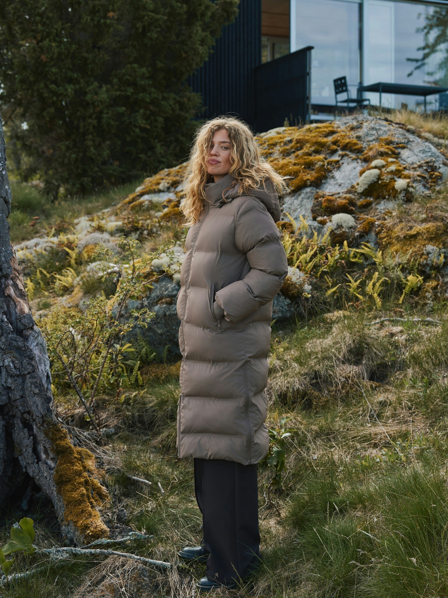 Viviana C Puffer Jacket - Dark Taupe