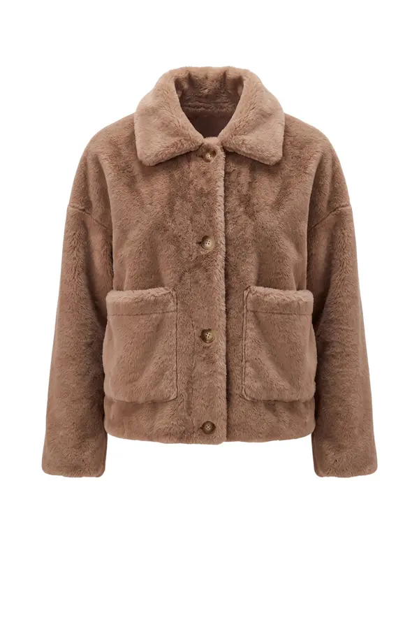 Faje Faux Mink Jacket - Camel