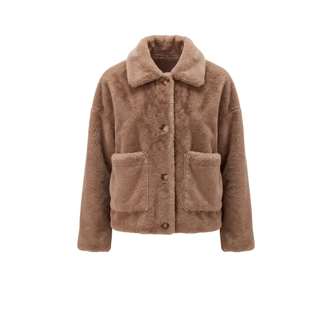 Faje Faux Mink Jacket - Camel