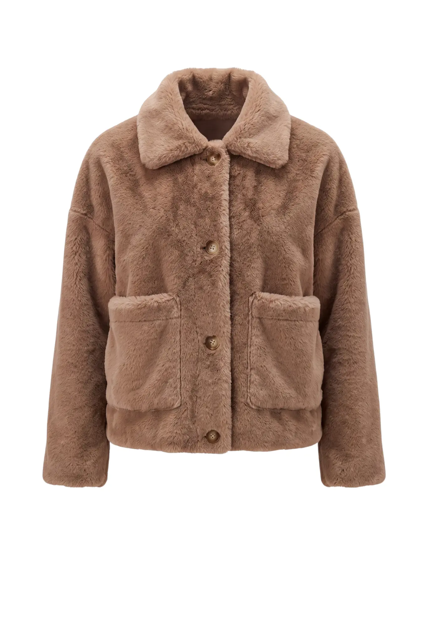 Faje Faux Mink Jacket - Camel