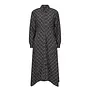 Aurora Dress - Grey Pinstripe Black