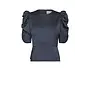 Benua Heavy Sateen Blouse - Midnight Blue