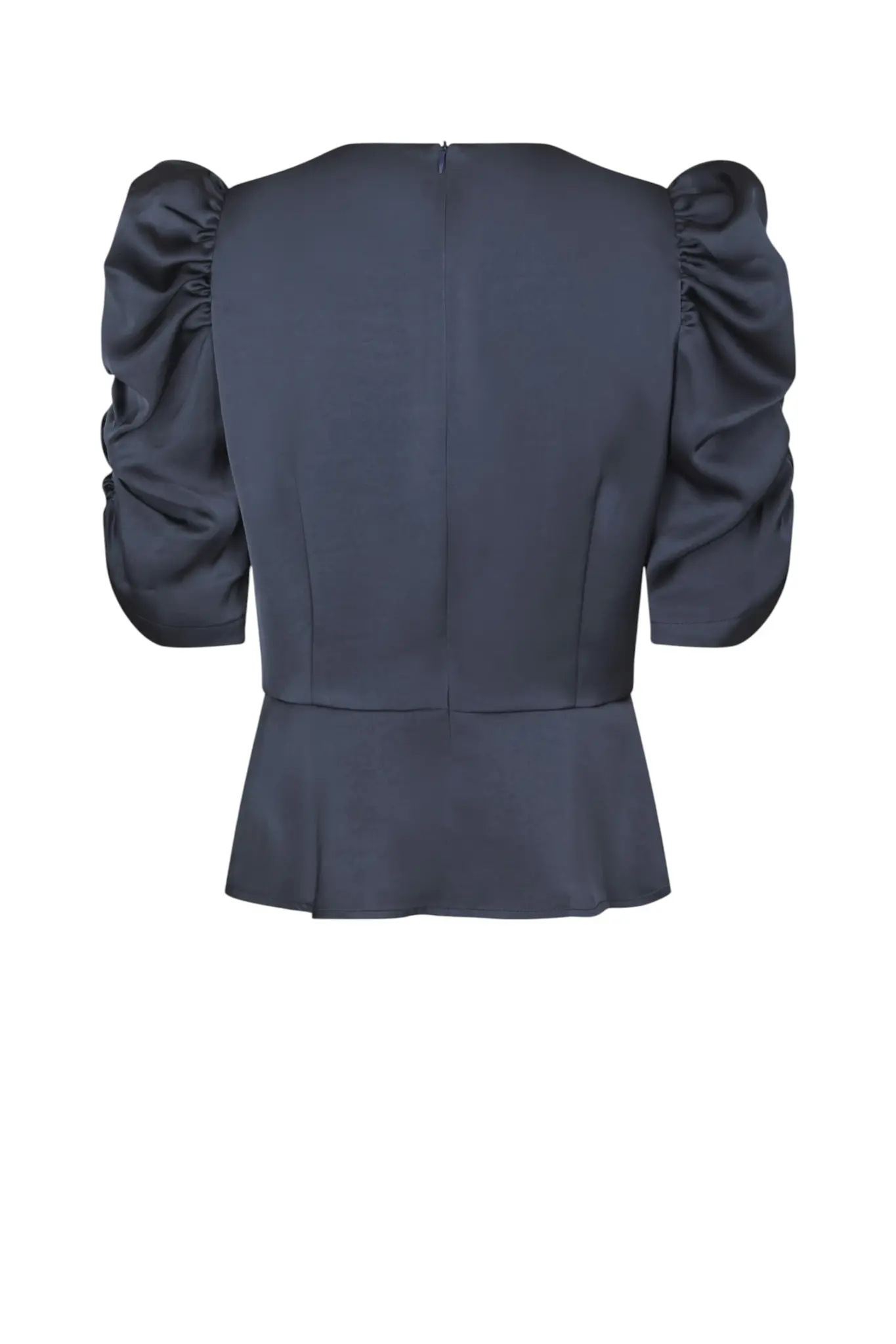 Benua Heavy Sateen Blouse - Midnight Blue