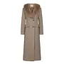Corina Herringbone Twill Coat - Beige Melange