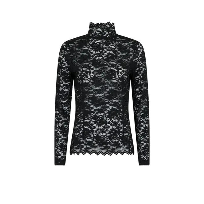 Liza Laceflower Blouse - Black