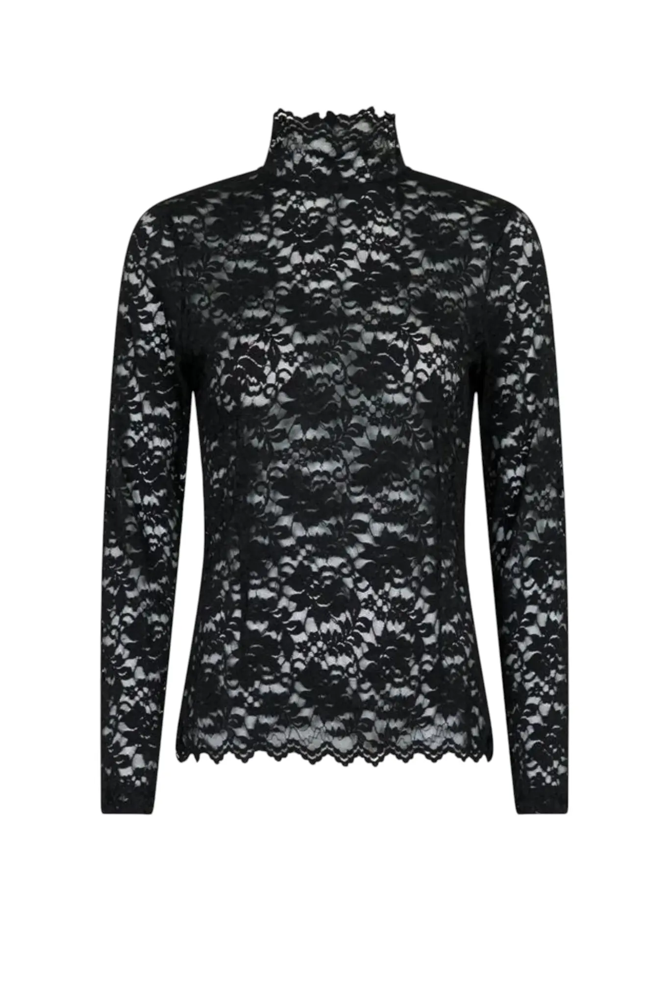 Liza Laceflower Blouse - Black
