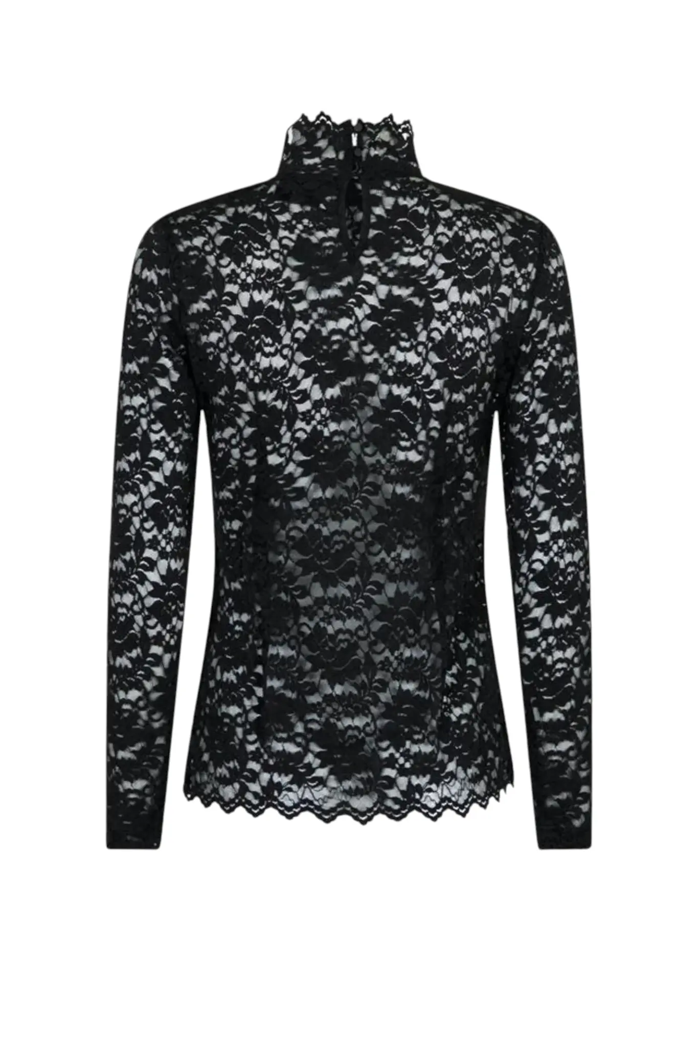 Liza Laceflower Blouse - Black