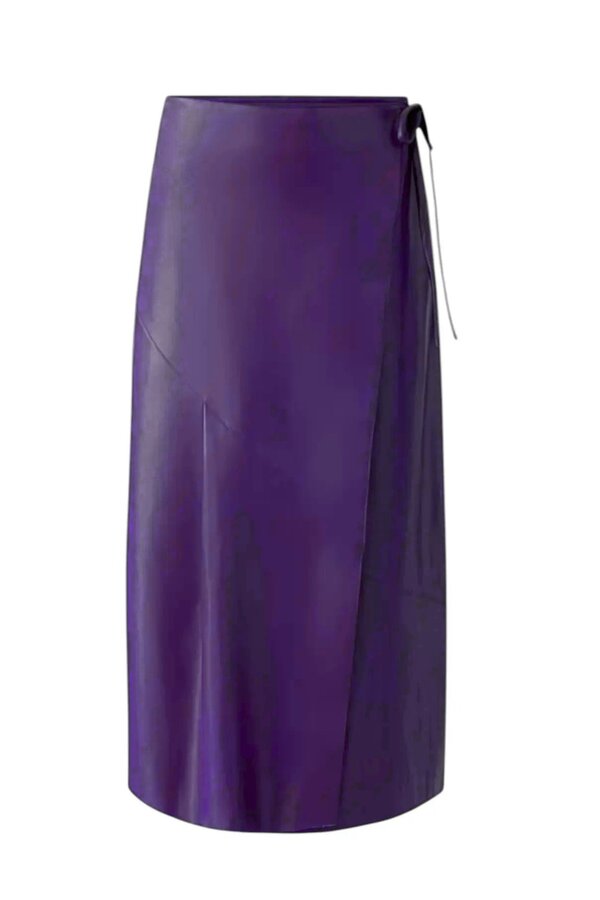 Fake Leather Skirt - Ultra Viole