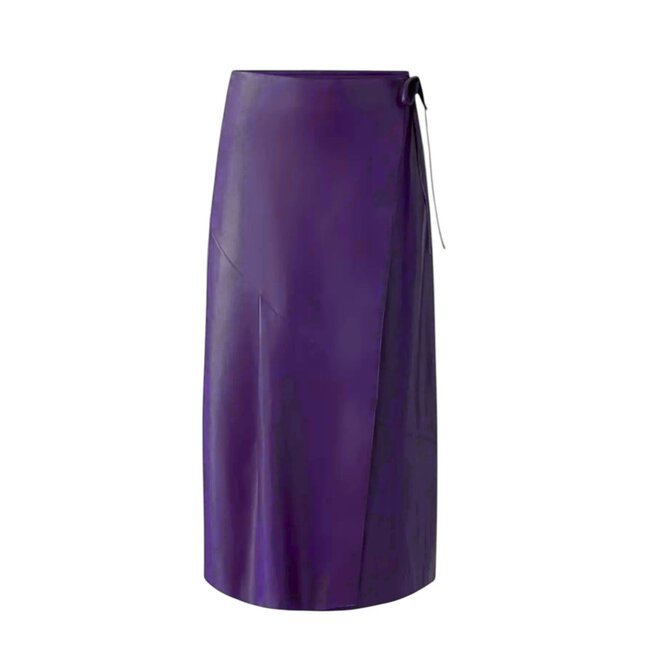 Fake Leather Skirt - Ultra Viole