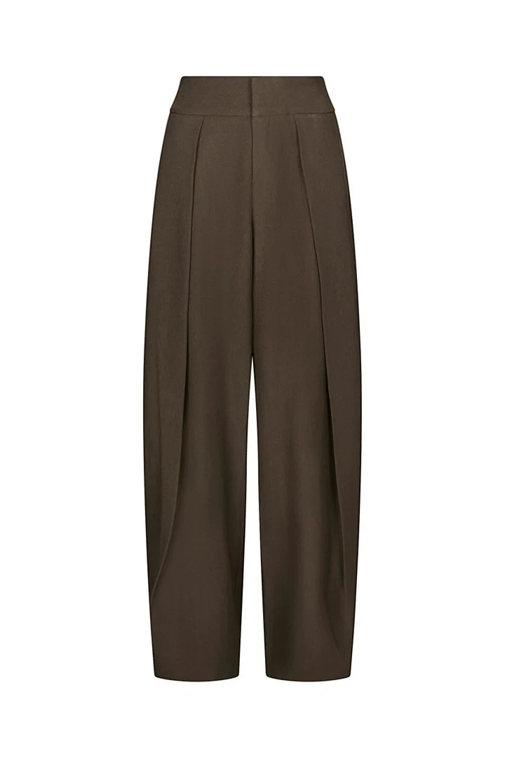 Lucille Structure Pants - Dark Brown