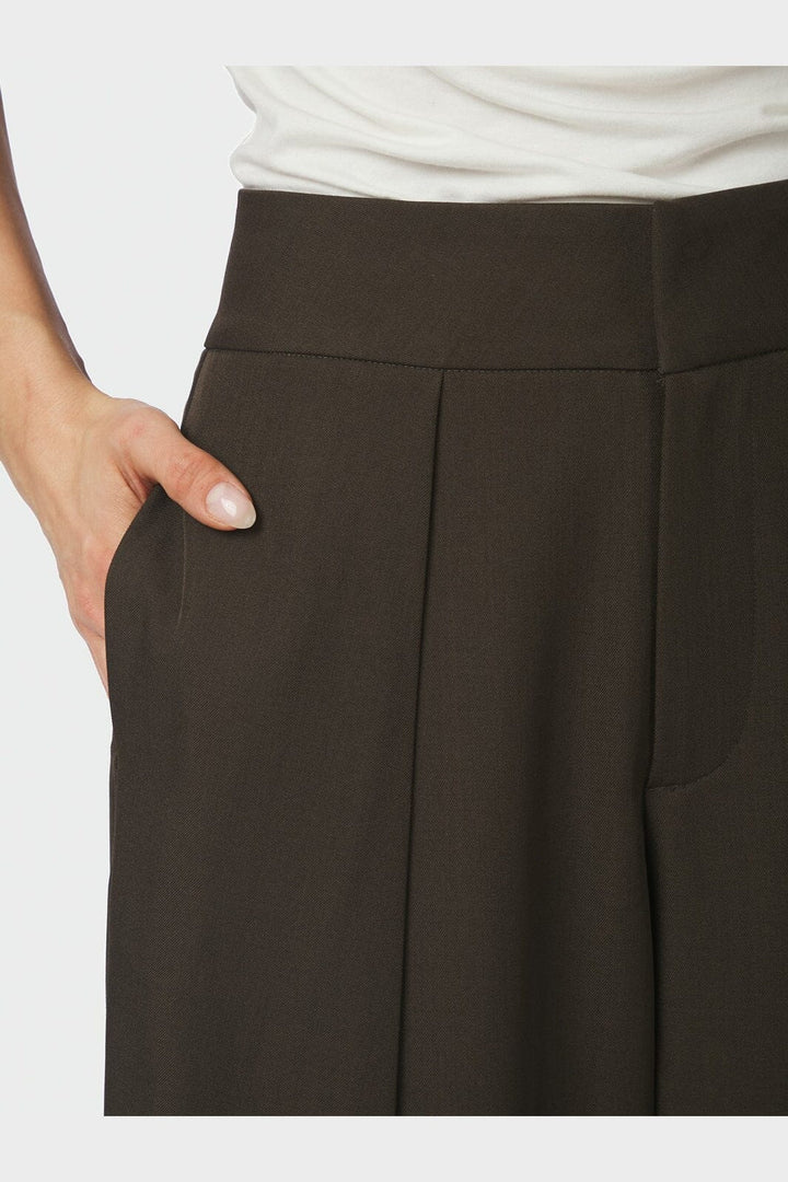 Lucille Structure Pants - Dark Brown