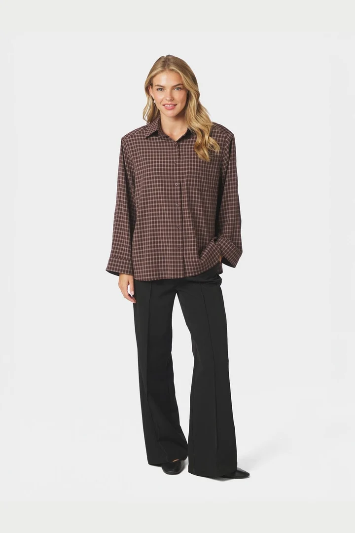 Anella Check - Chocolate Plum
