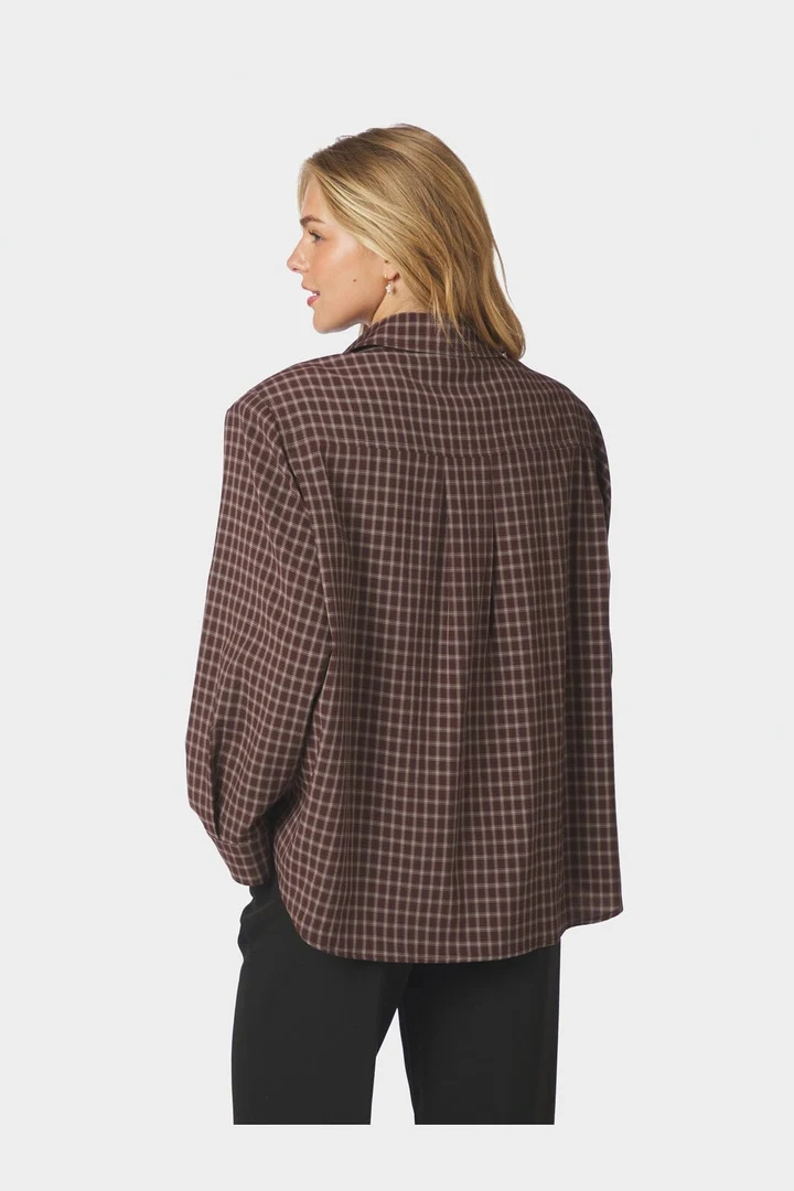 Anella Check - Chocolate Plum