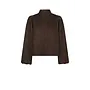 Tirsa Faux Suede Jacket - Dark Brown