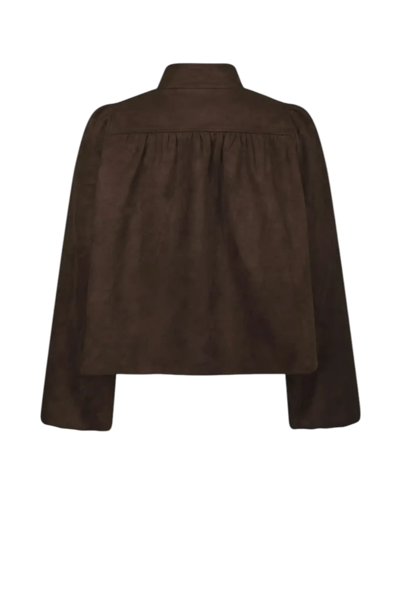 Tirsa Faux Suede Jacket - Dark Brown