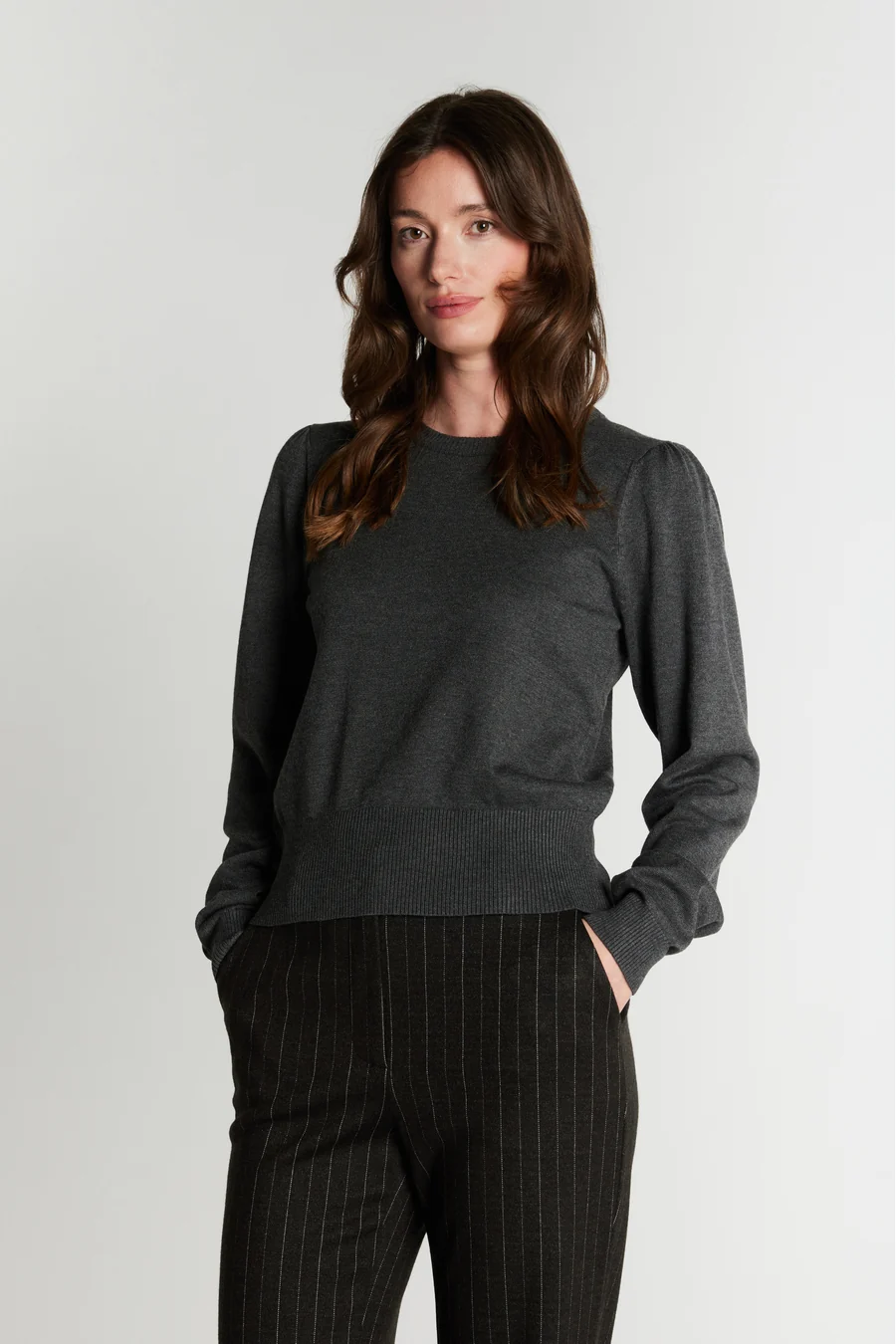 Sorrel Ls Knit - Grey Melange
