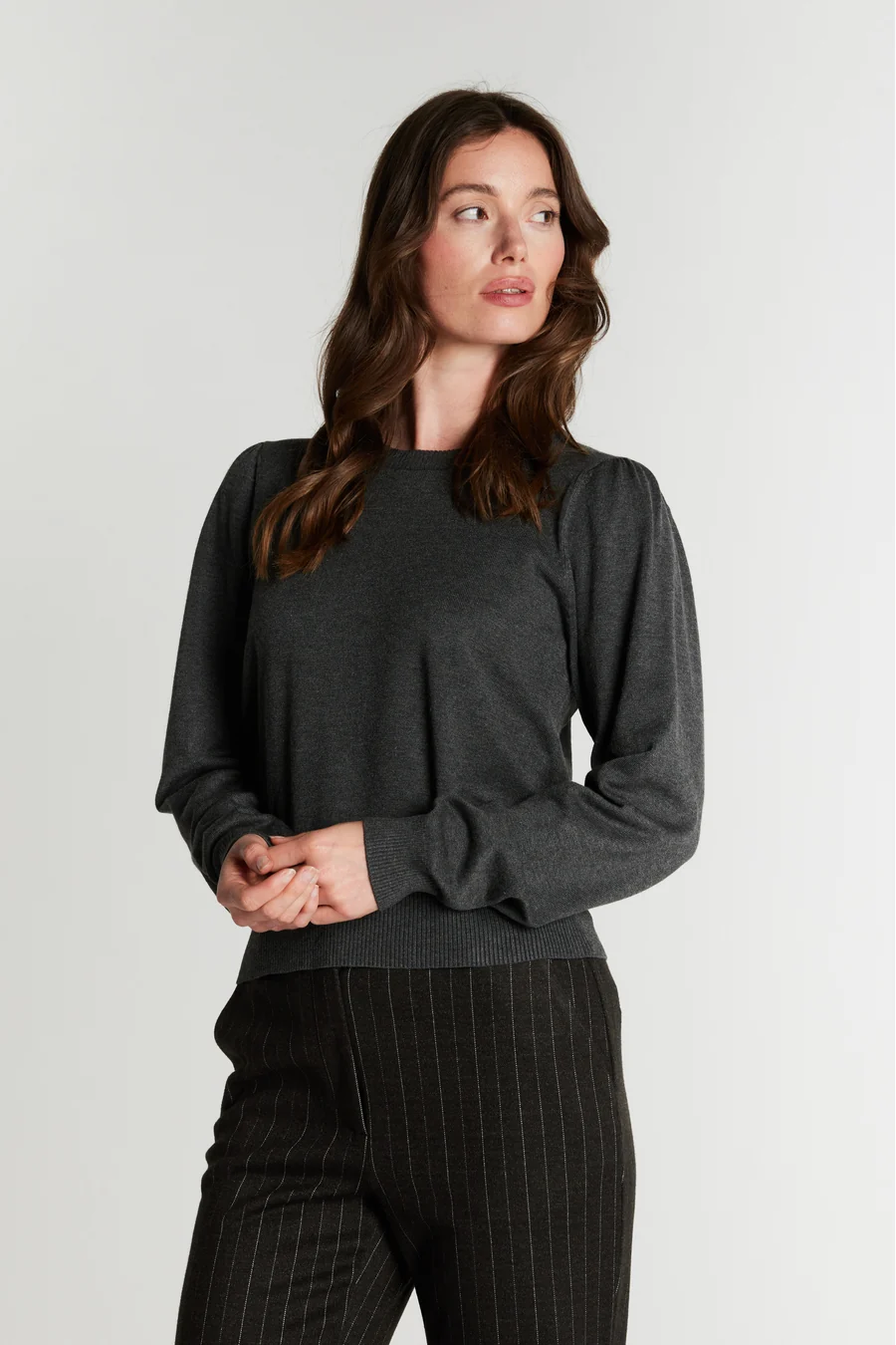 Sorrel Ls Knit - Grey Melange