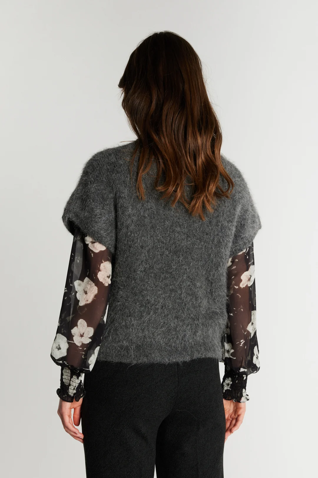 Yana Knit Vest - Dark Rock