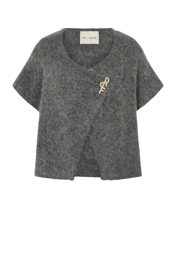 Yana Knit Vest - Dark Rock