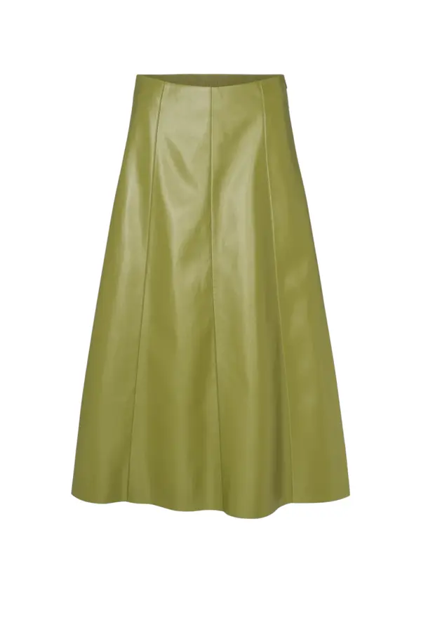 Aledra Vegan Skirt Long - Moss