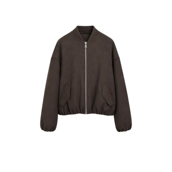 Athi Woolblend Bomber - Dark Brown