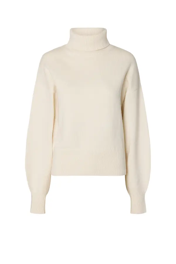 Wellie Knit Roll Neck - Egret