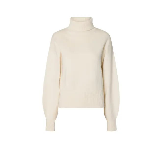 Wellie Knit Roll Neck - Egret