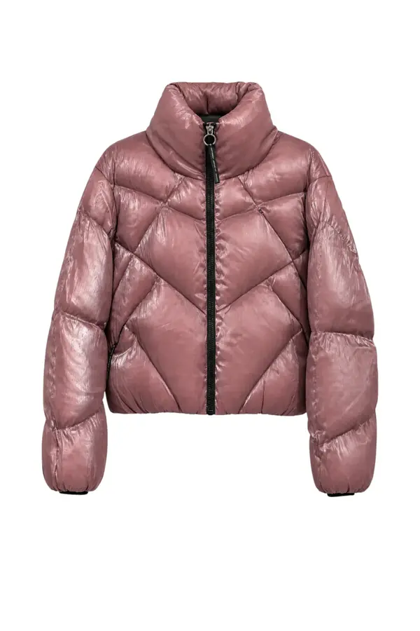 Nebula Short Puffer Jacket - Mauve Dusk