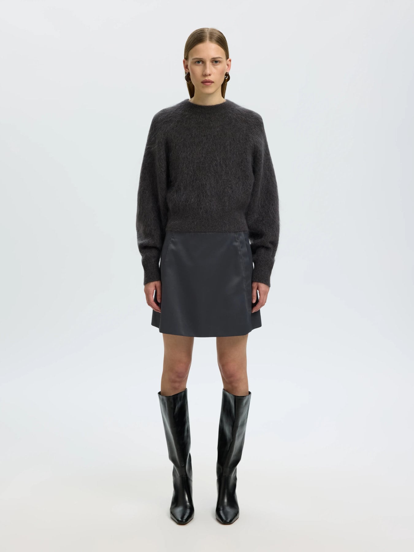 Mira Knit Short Noos - Asphalt