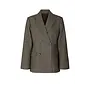 Reeda Wool Blend Blazer - Brownie