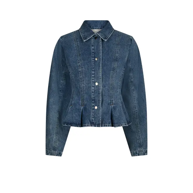 Rivora Denim Peplum Jacket - Blue