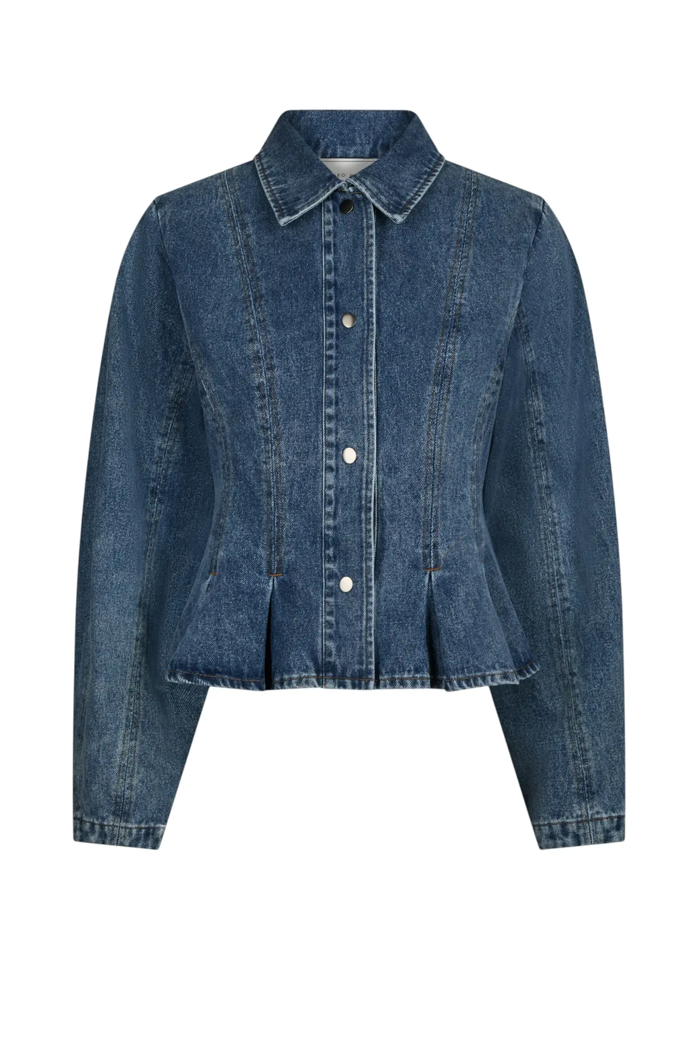 Rivora Denim Peplum Jacket - Blue