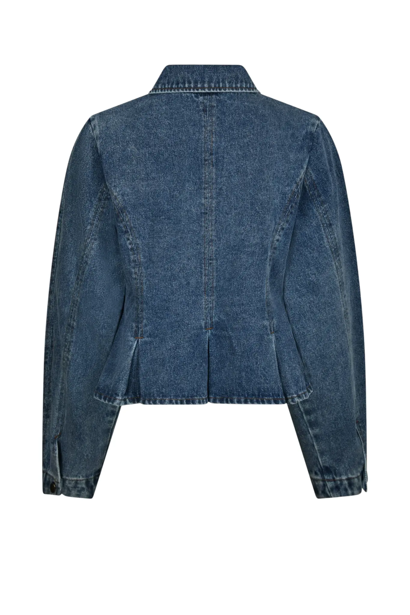 Rivora Denim Peplum Jacket - Blue