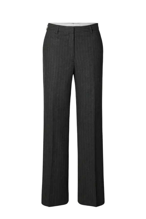 Flared Malia Pants - Dark Grey Pinstripe