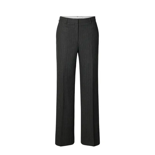 Flared Malia Pants - Dark Grey Pinstripe