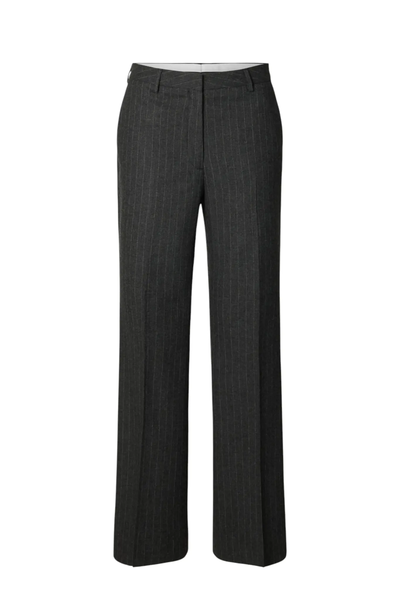 Flared Malia Pants - Dark Grey Pinstripe