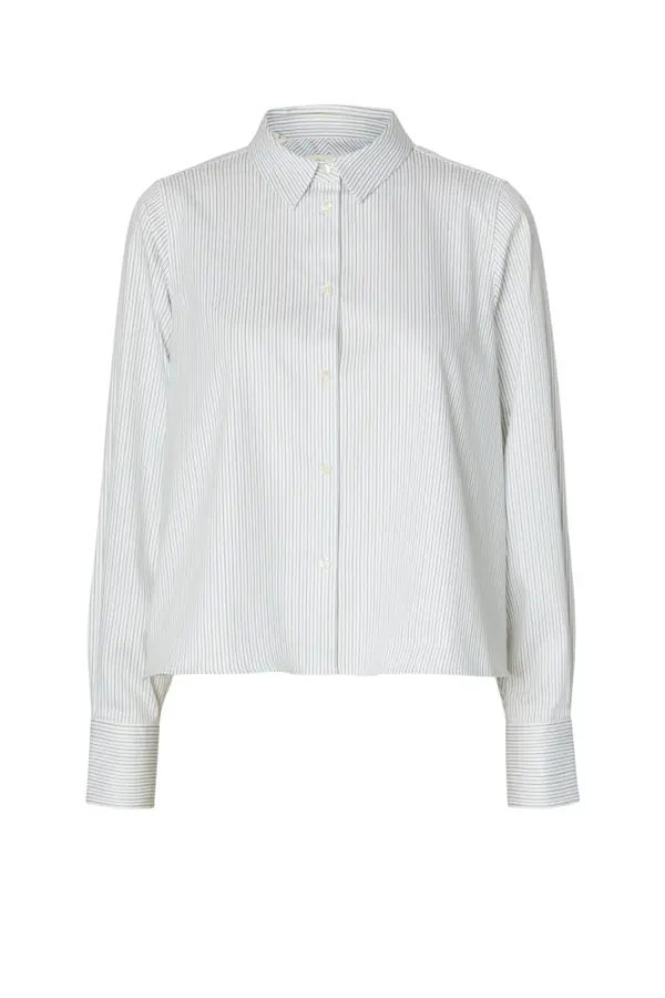 Romie Ls Relaxed Shirt - Avocade Oil Stripe
